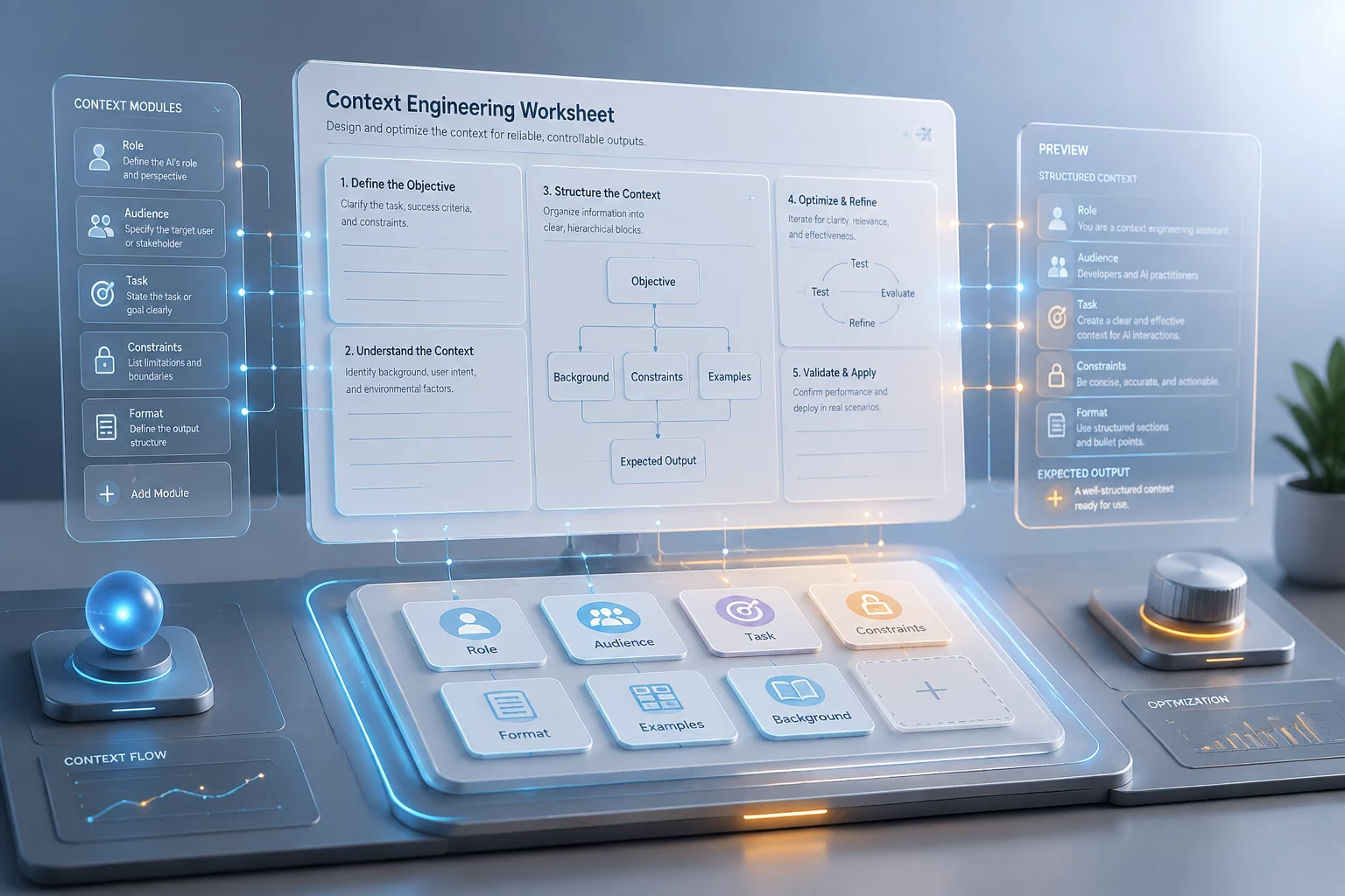 Structured Context Engineering 3D Workspace