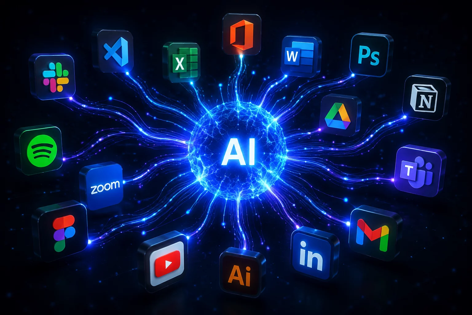 Corporate Applications Integrating Native AI Agents